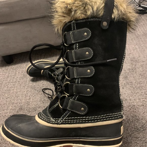 Sorel-- Joan of Ark Waterproof Boots! Black/Quarry - Picture 2 of 6